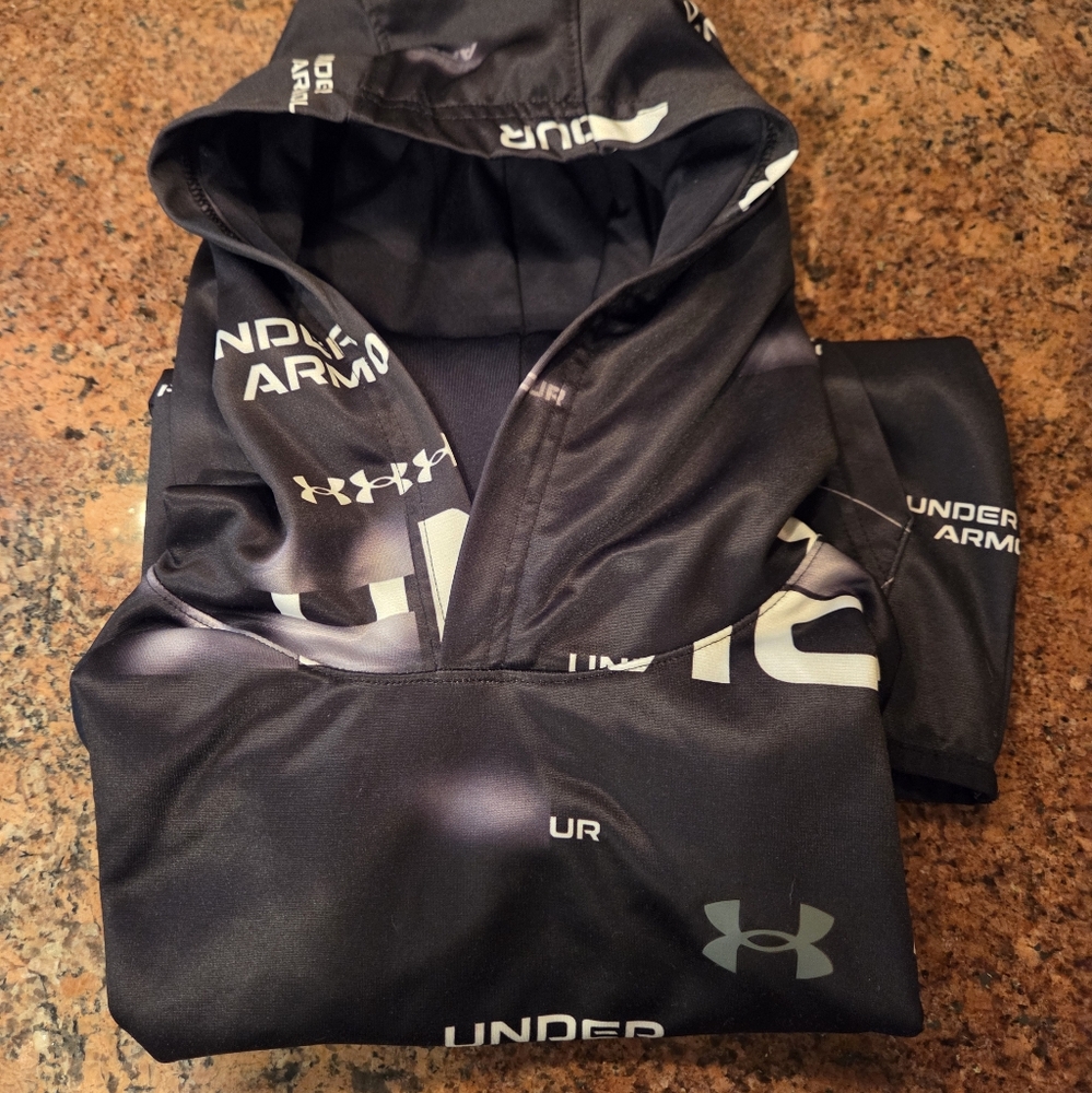 Under Armour Black and White Kids Hoodie